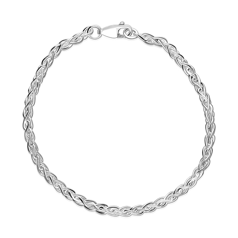 Sterling Silver Spiga Bracelet 3.3mm