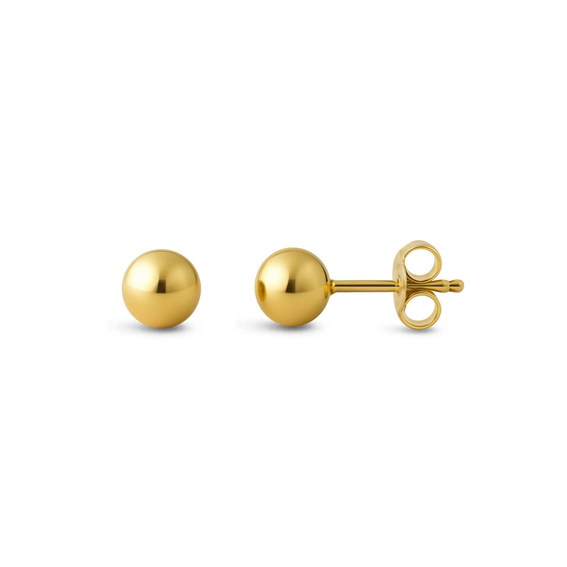 Gold Vermeil Beaded Mini Stud Earrings 3mm