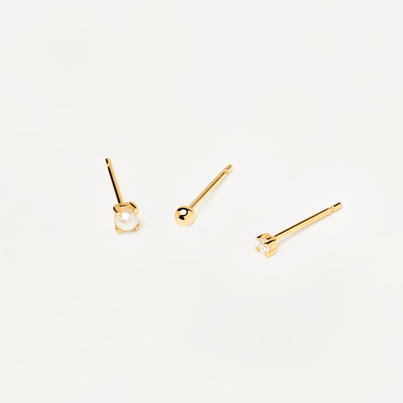 18ct Yellow Gold Vermeil Angel 3 Earrings Set