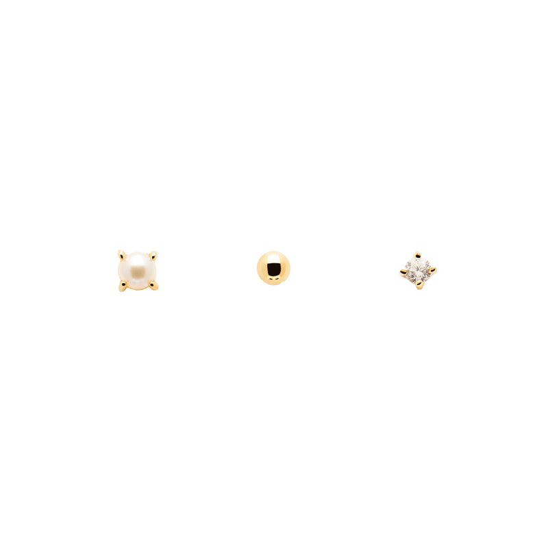 18ct Yellow Gold Vermeil Angel 3 Earrings Set