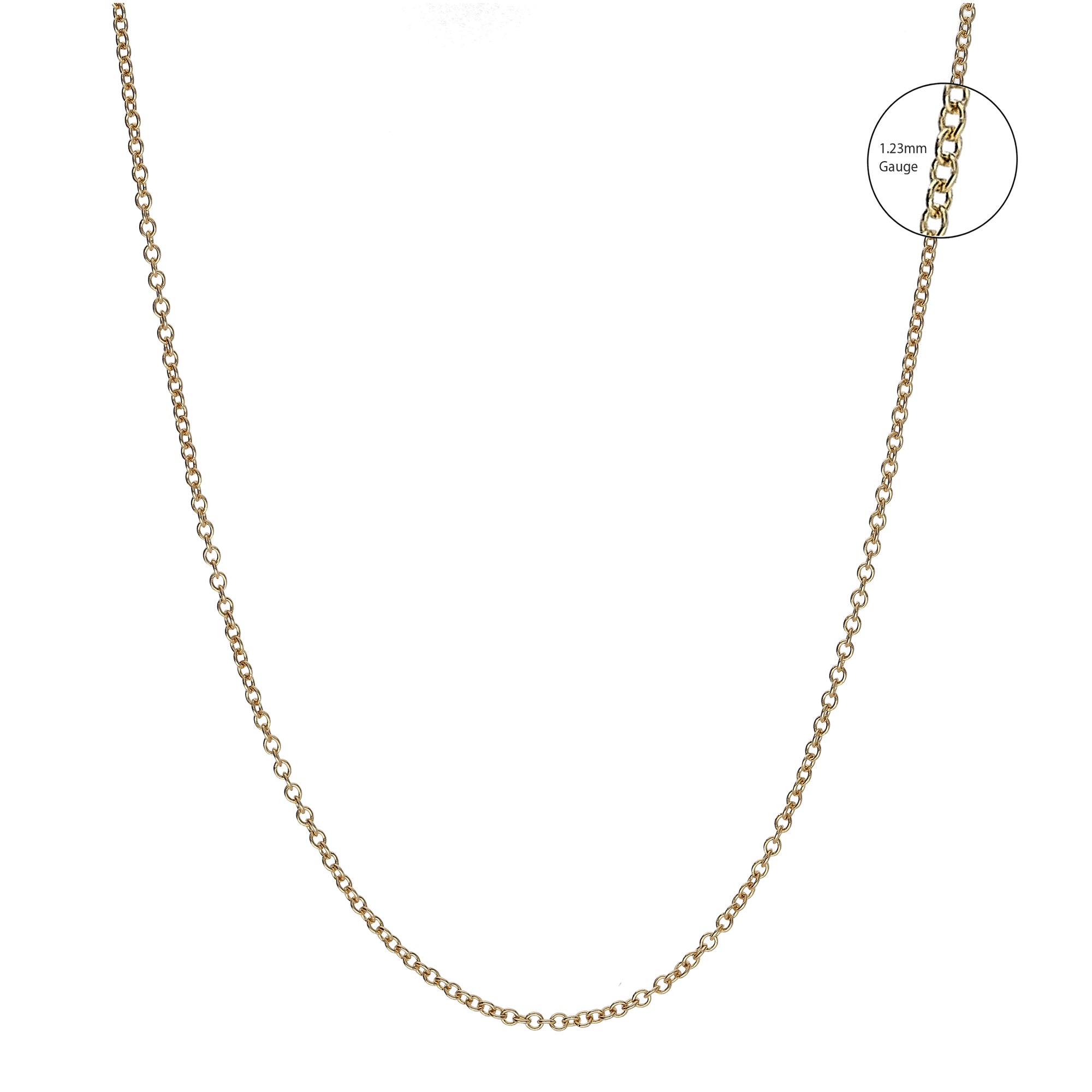 9ct Yellow Gold Fine Trace Chain 1.23mm