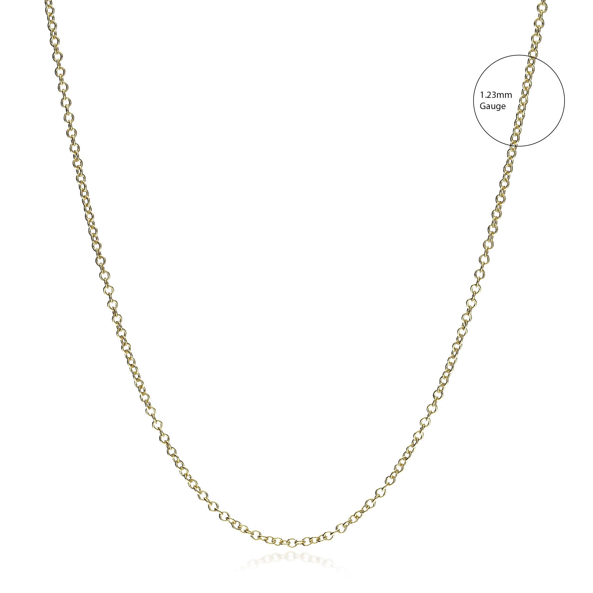 Gold Vermeil Fine Trace Chain 1.23mm