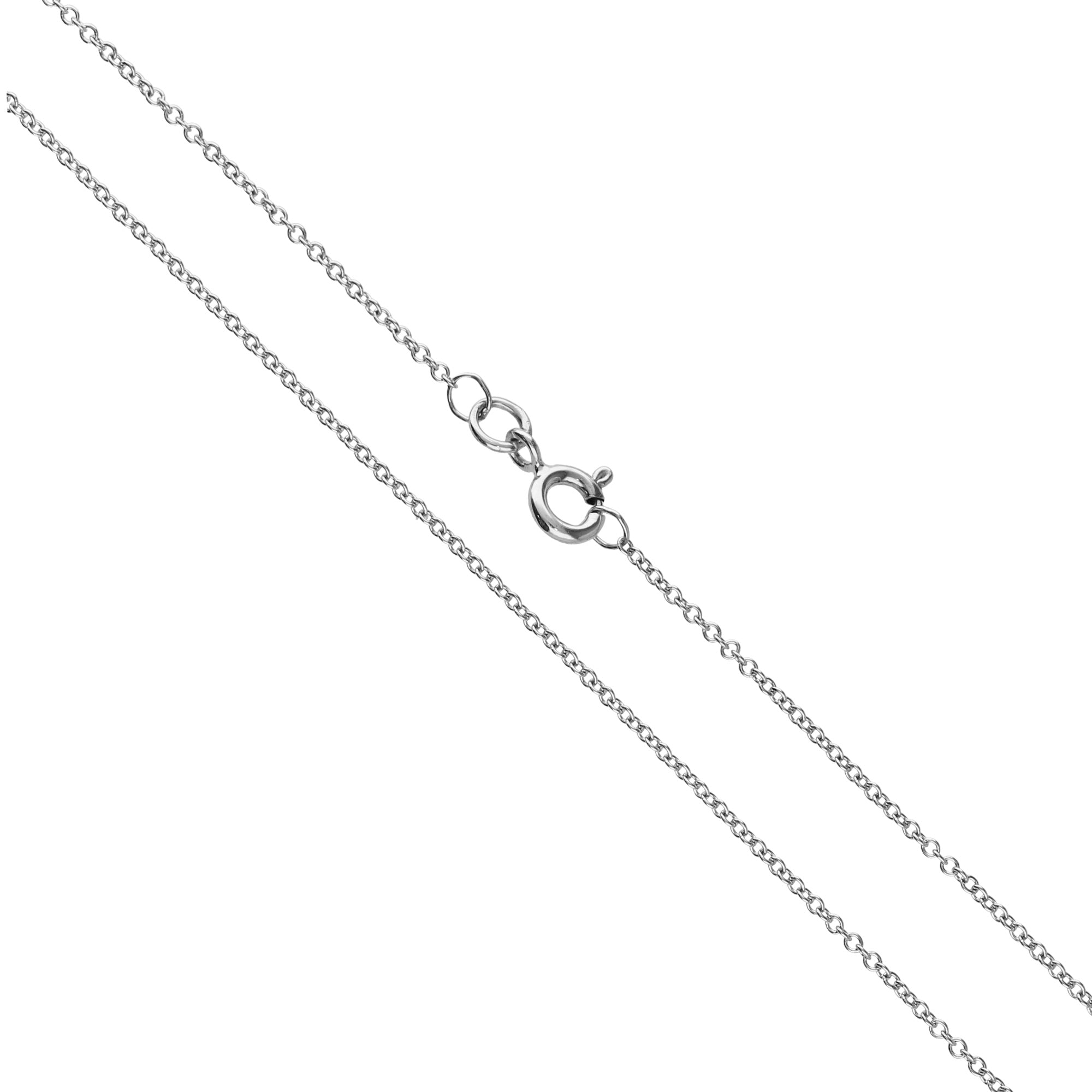 9ct White Gold Trace Chain 1.23mm