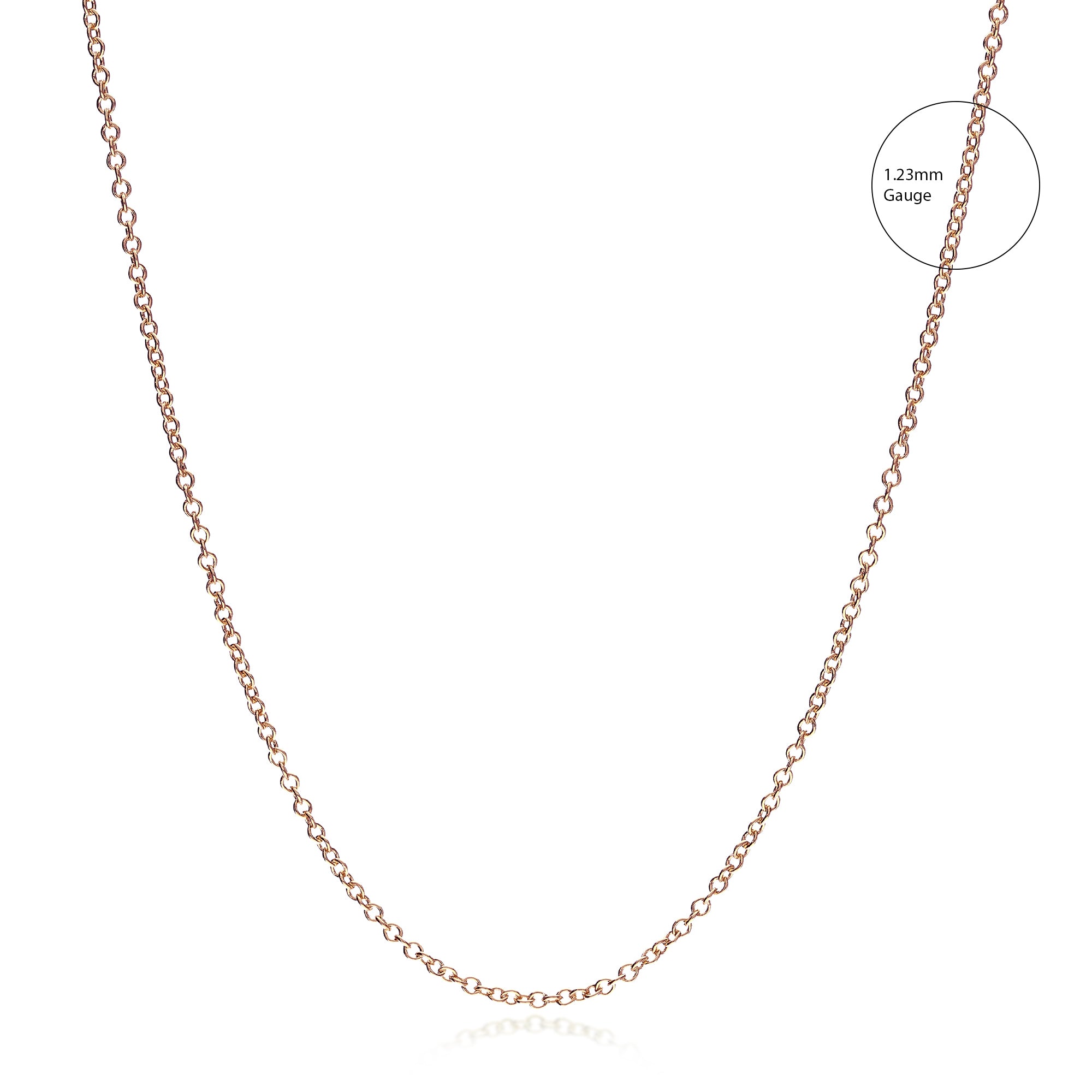 Rose Gold Vermeil Fine Trace Chain 1.23mm