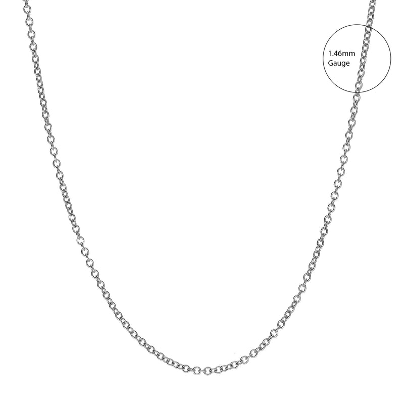 Sterling Silver Close Tight Trace Chain 1.46mm