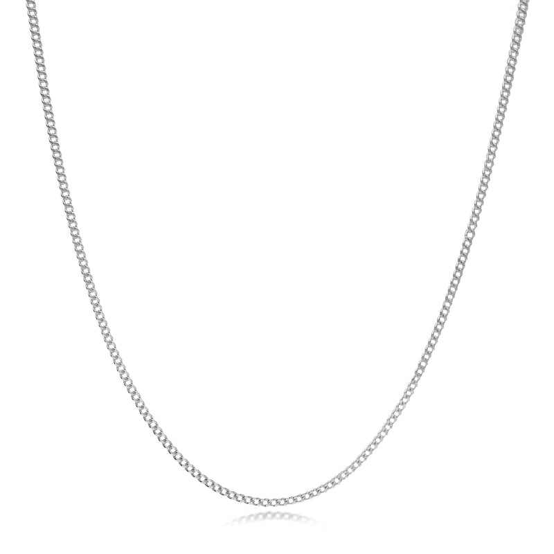 Sterling Silver Filed Curb Chain 1.2mm 24"