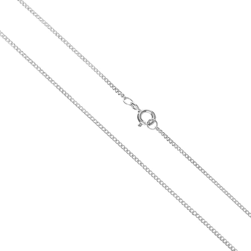 Sterling Silver Filed Curb Chain 1.2mm 24"