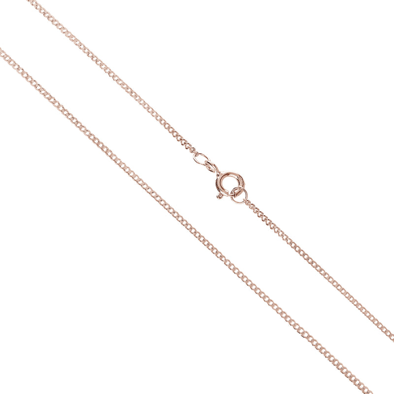 Rose Gold Vermeil Filed Curb Chain 1.2mm 16"