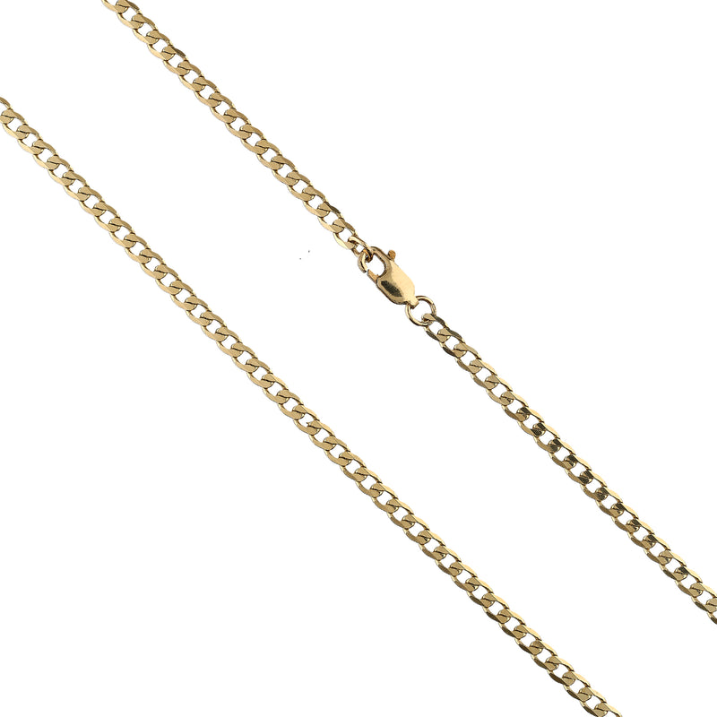 9ct Yellow Gold Heavy Curb Chain 3.06mm 20"