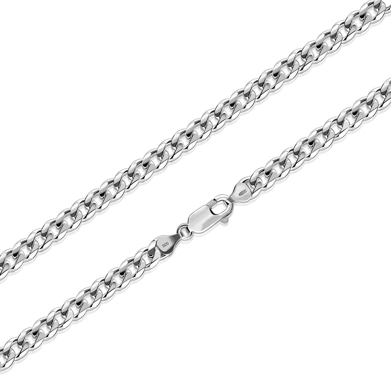 Sterling Silver Curb Chain 6.54mm 20"