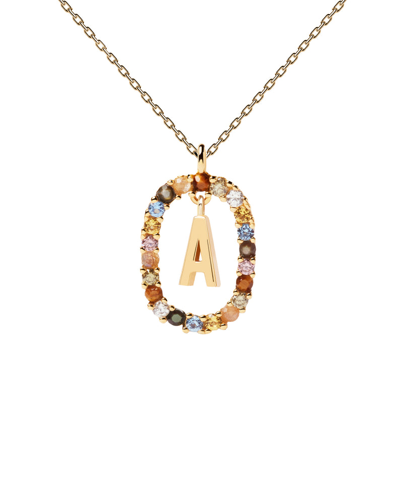18ct Yellow Gold Vermeil Letter A Necklace