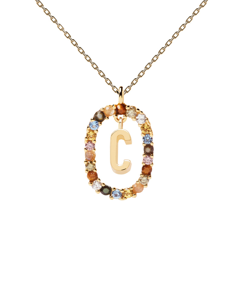 18ct Yellow Gold Vermeil Letter C Necklace