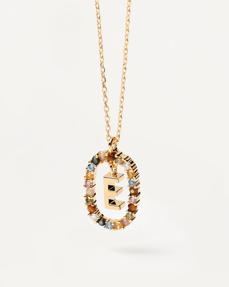 18ct Yellow Gold Vermeil Letter E Necklace