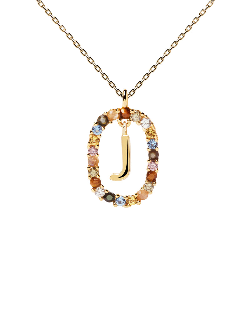 18ct Yellow Gold Vermeil Letter J Necklace