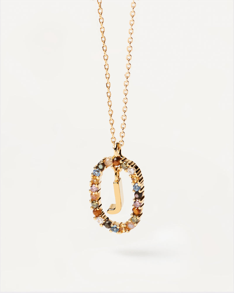18ct Yellow Gold Vermeil Letter J Necklace