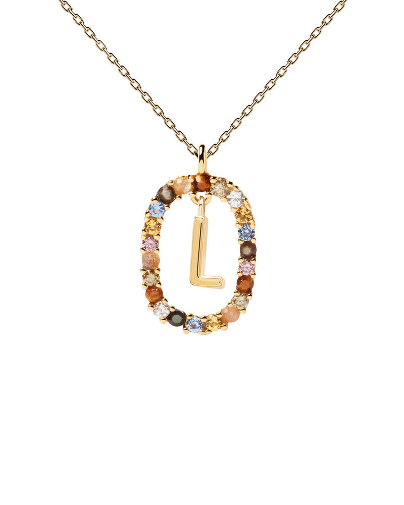 18ct Yellow Gold Vermeil Letter L Necklace