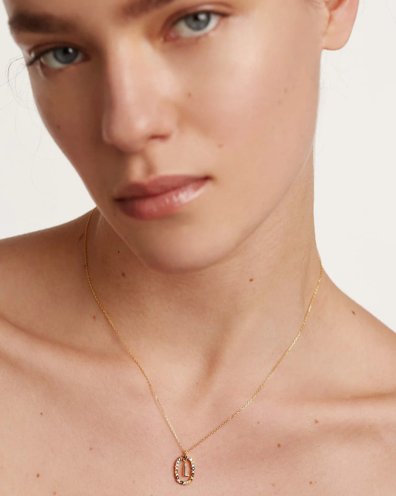 18ct Yellow Gold Vermeil Letter L Necklace