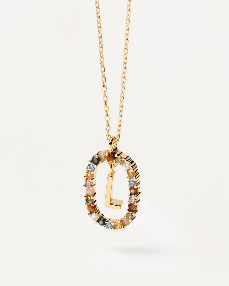 18ct Yellow Gold Vermeil Letter L Necklace
