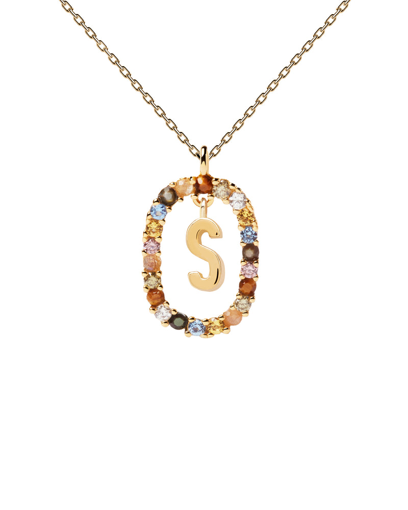 18ct Yellow Gold Vermeil Letter S Necklace