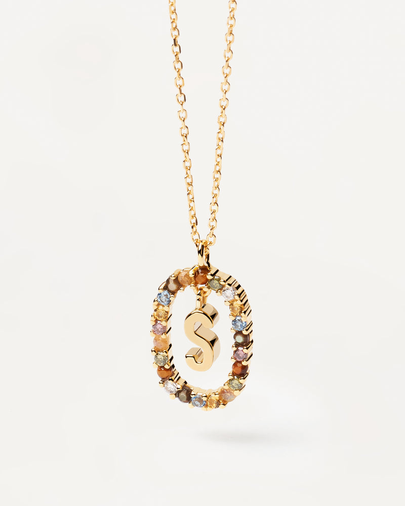 18ct Yellow Gold Vermeil Letter S Necklace