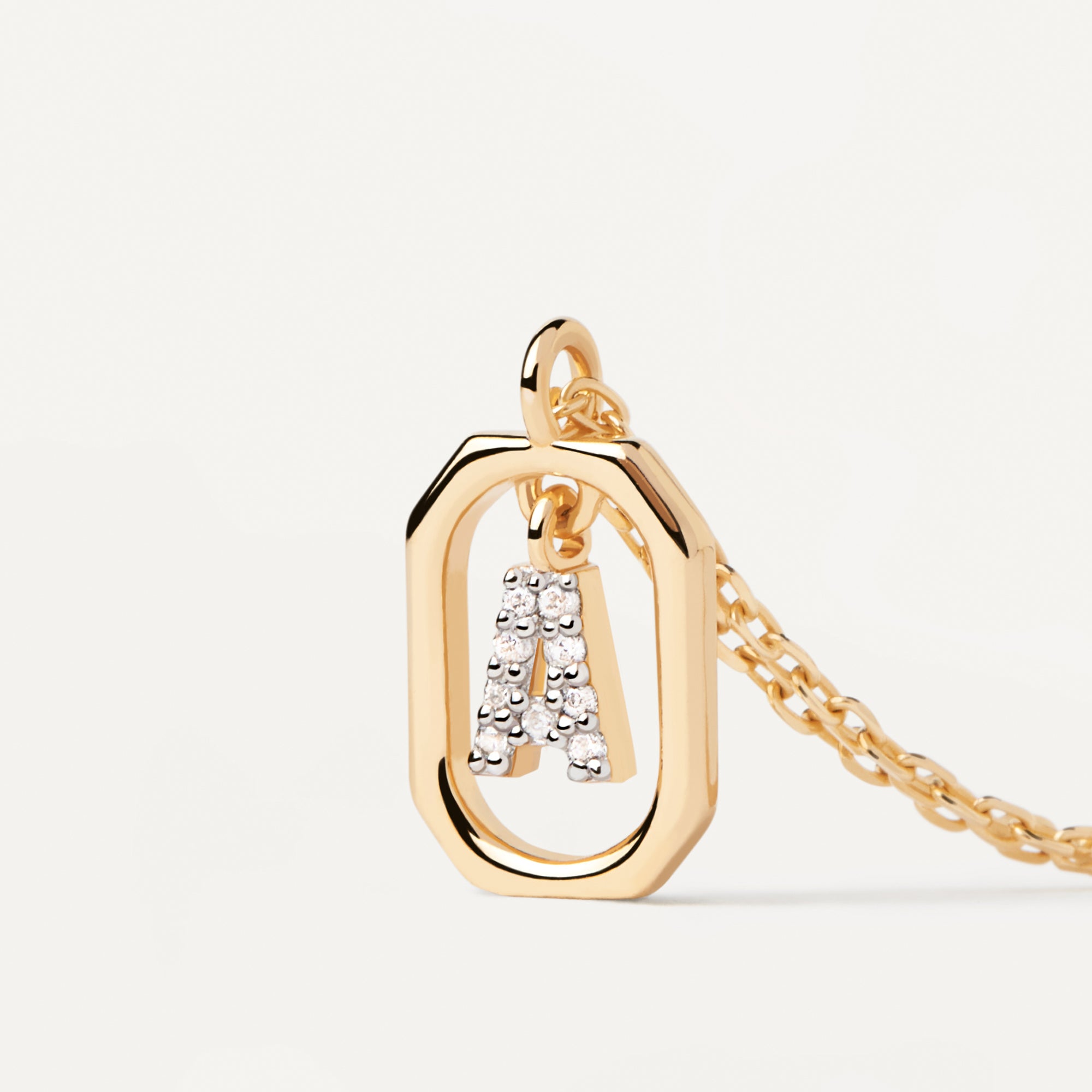 18ct Yellow Gold Vermeil Mini Letter A Necklace