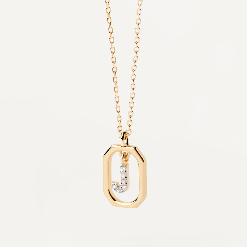 18ct Yellow Gold Vermeil Mini Letter J Necklace