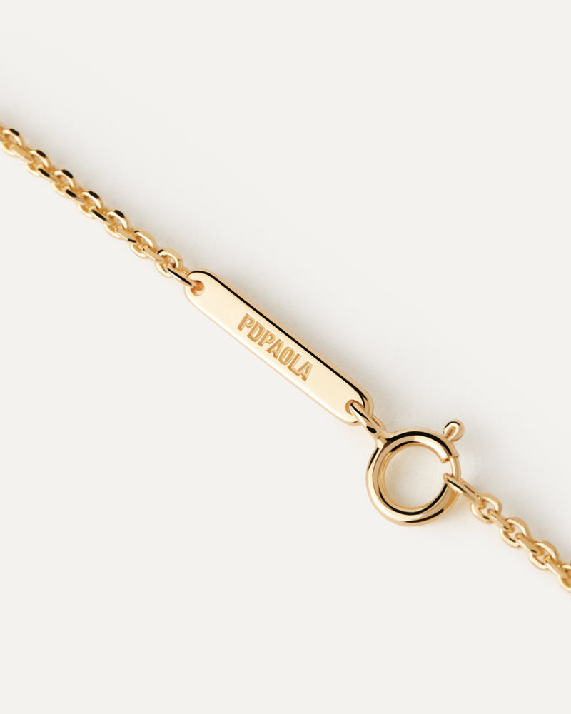 18ct Yellow Gold Vermeil Sand Solitary Necklace