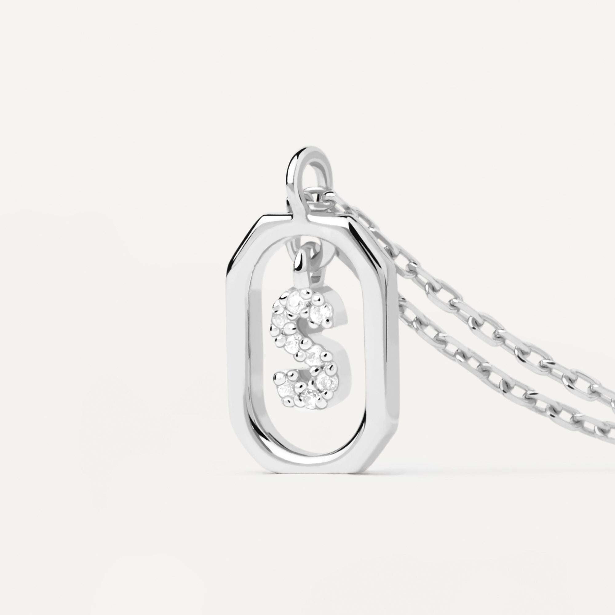 Sterling Silver Mini Letter S Necklace