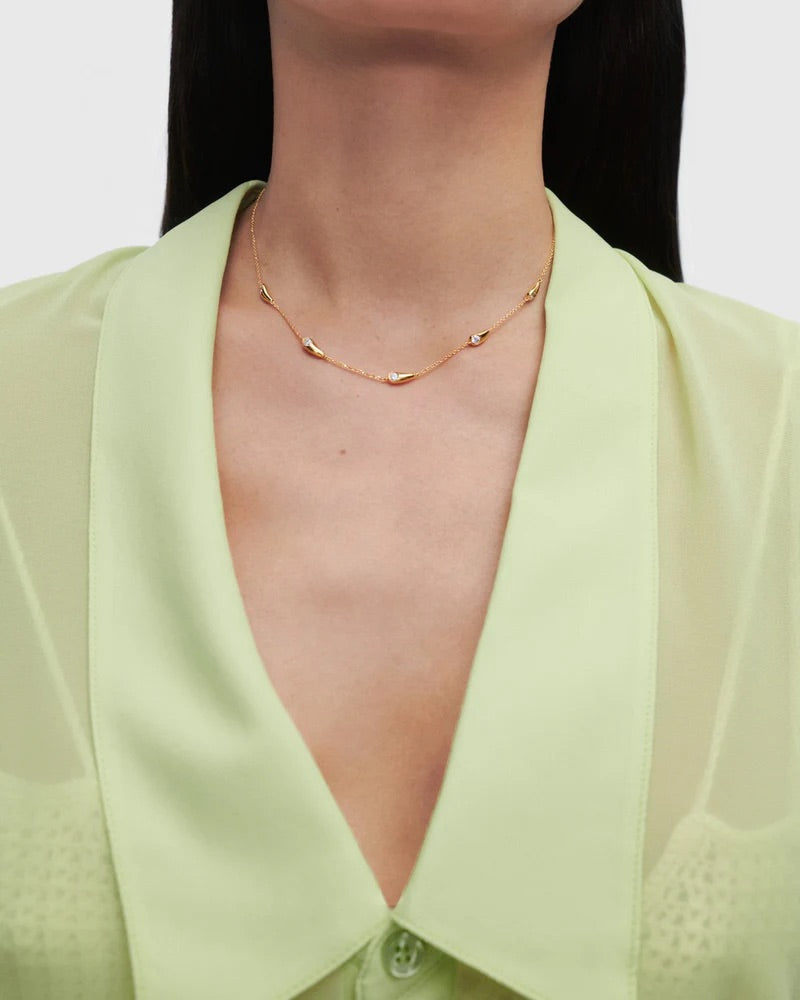 18ct Yellow Gold Plated  Becca Necklace
