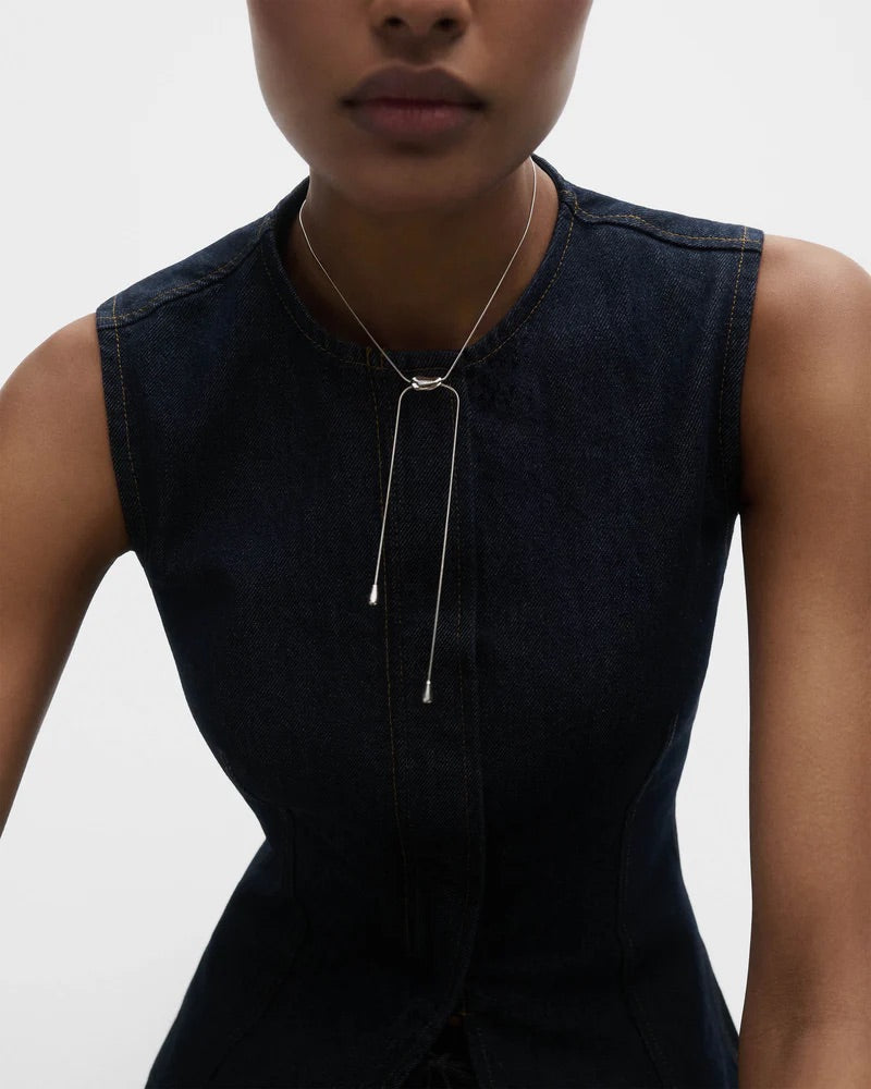 Silver Plated Rodeo Slider Necklace