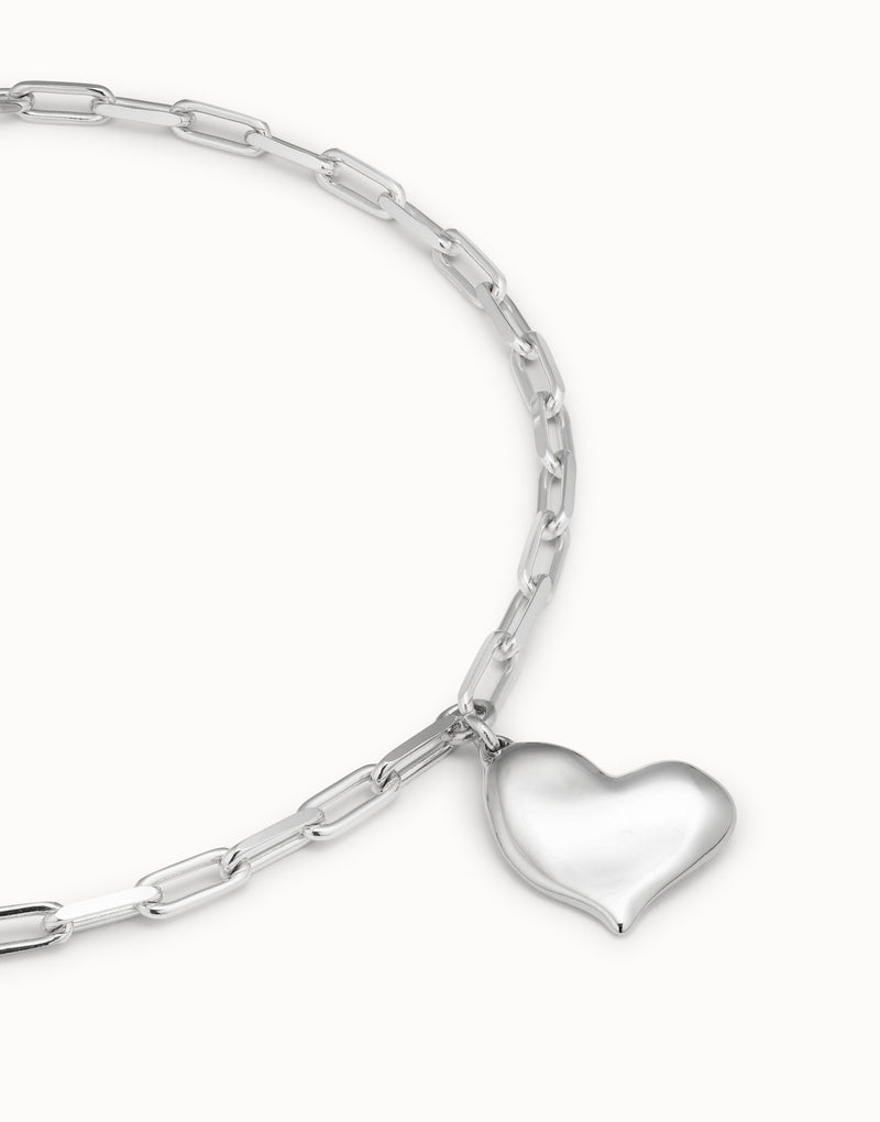 Silver Heartbeat Necklace