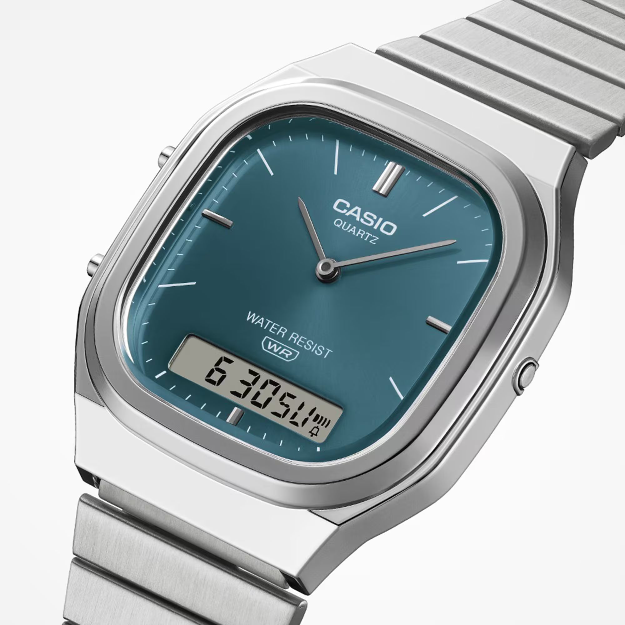 Casio AQ-240E-3AEF Teal Green Dial Digital & Analogue Watch