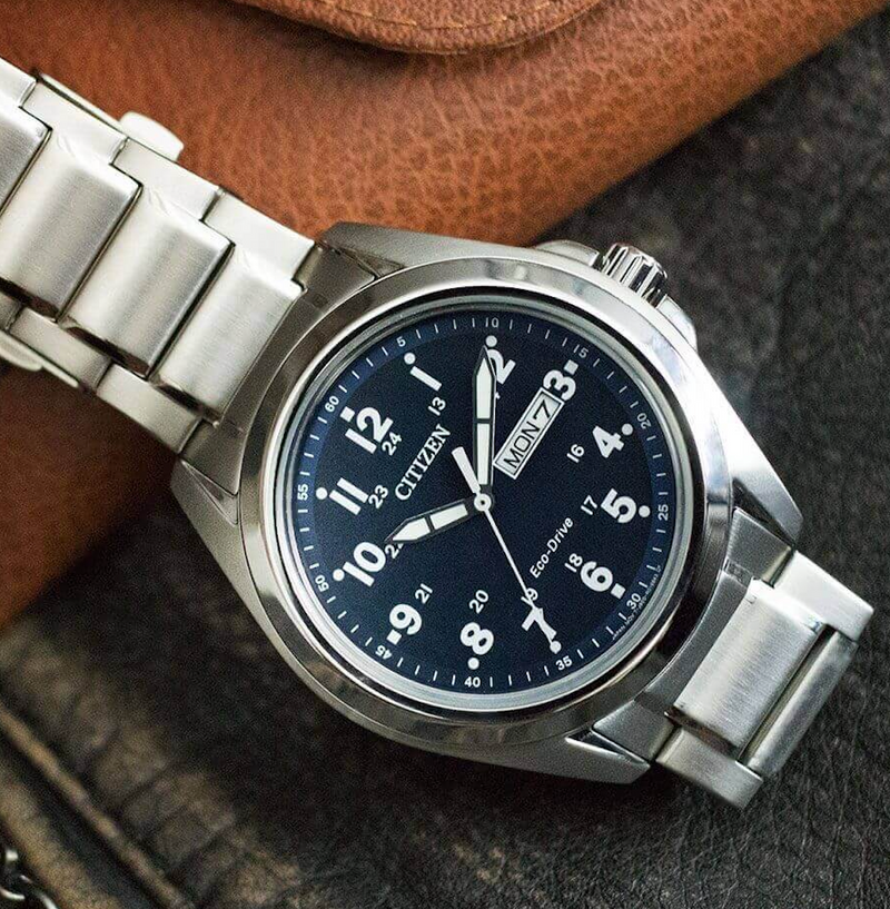 Citizen Eco-Drive Men’s Blue Dial Sport Stainless Steel Watch AW0050-58L