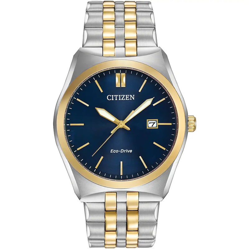 Citizen Corso Eco-Drive Men’s Two Tone Blue Dial Watch BM7334-58L