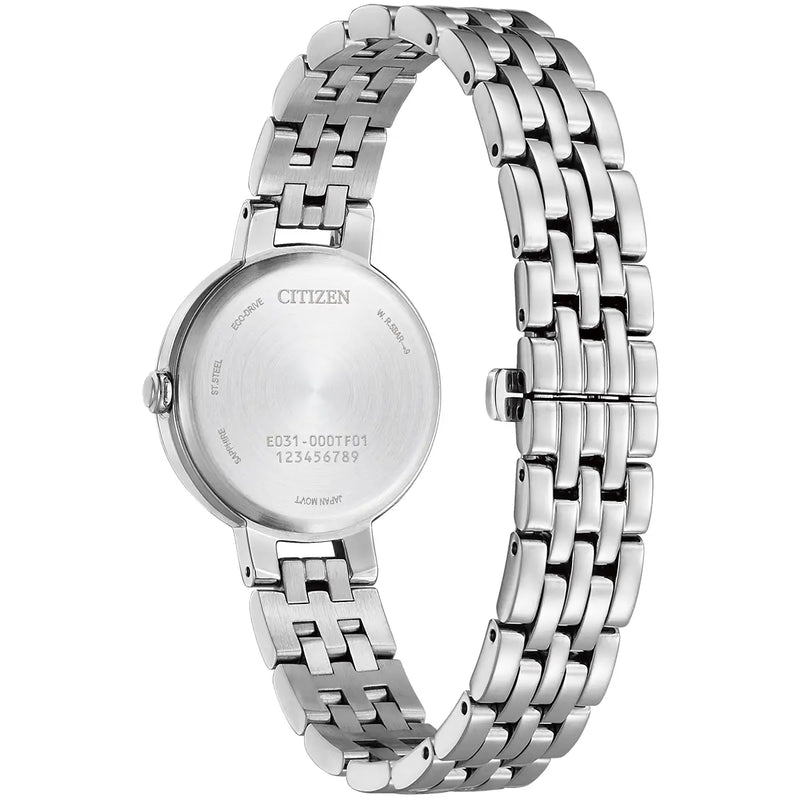 Citizen L Silhouette Eco-Drive Ladies’ Gold Tone Mother of Pearl Watch EM0990-81Y