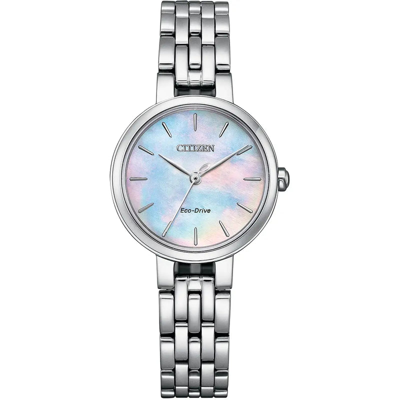 Citizen L Silhouette Eco-Drive Ladies’ Gold Tone Mother of Pearl Watch EM0990-81Y