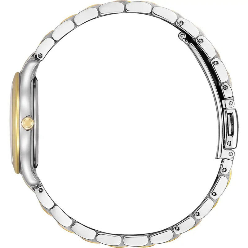 Citizen Silhouette Eco-Drive Ladies’ Two Tone Diamond White Dial Watch EM1014-50A