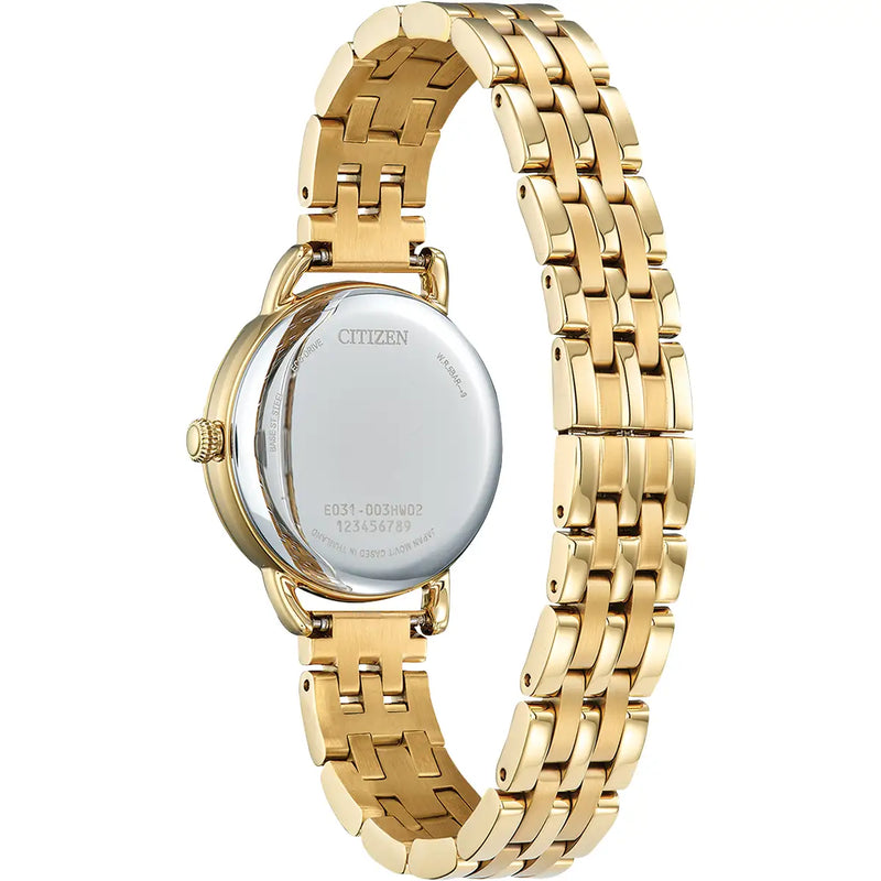 Citizen Classic Eco-Drive Ladies’ Gold Tone Watch EM1052-51A