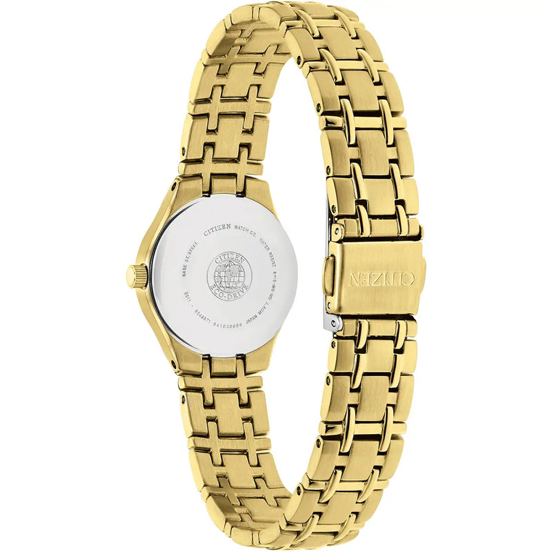 Citizen Silhouette Eco-Drive Ladies’ Gold Tone Watch EW1262-55P