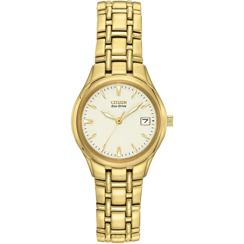 Citizen Silhouette Eco-Drive Ladies’ Gold Tone Watch EW1262-55P