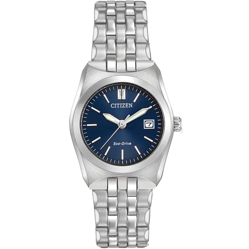 Citizen Corso Eco-Drive Ladies’ Blue Dial Stainless Steel Watch EW2290-54L