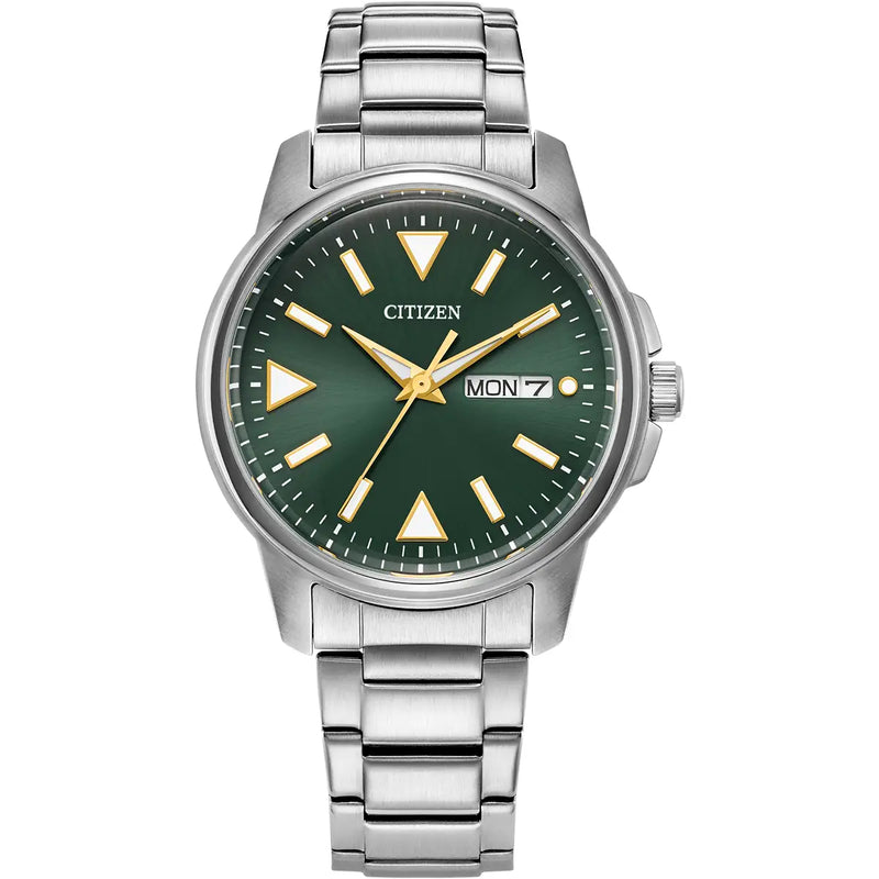Citizen Eco-Drive Men’s Sport Green Dial Stainless Steel Watch BM8180-71W