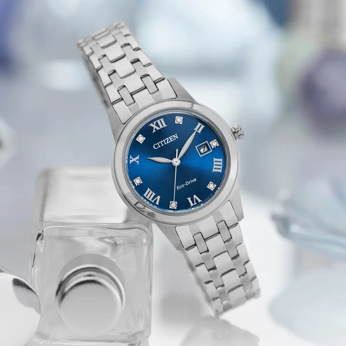 Citizen Eco-Drive Ladies Silhouette Blue Dial Watch