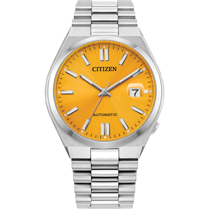 Citizen Tsuyosa Automatic Men’s 40mm Yellow Dial Stainless Steel Watch NJ0150-56Z