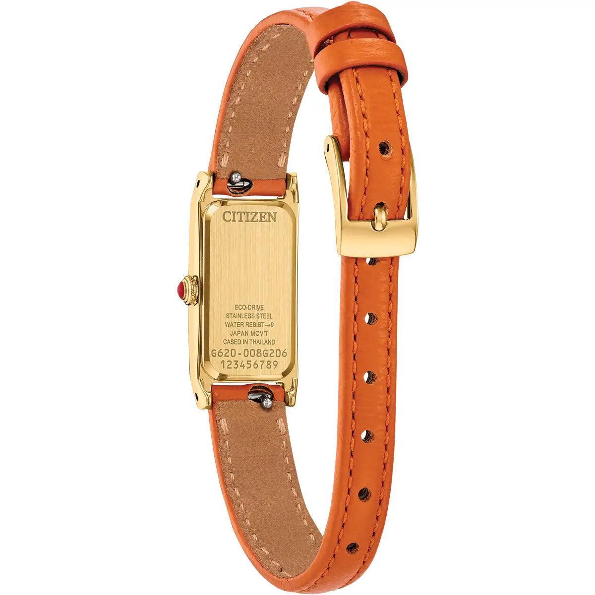 Citizen Fio Eco-Drive Ladies’ Orange Leather Watch EG7122-04A
