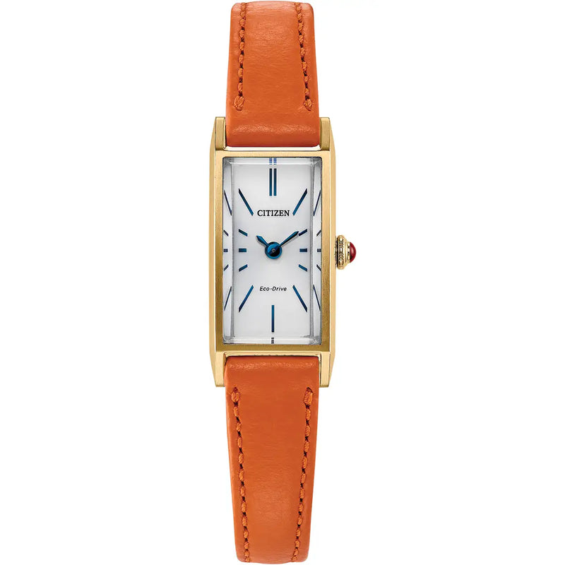 Citizen Fio Eco-Drive Ladies’ Orange Leather Watch EG7122-04A