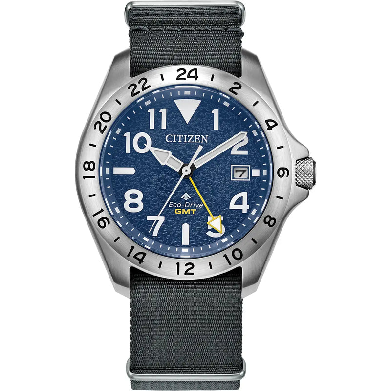 Citizen Promaster Land GMT Eco-Drive Men’s 39mm Blue Dial Watch BJ7150-09L