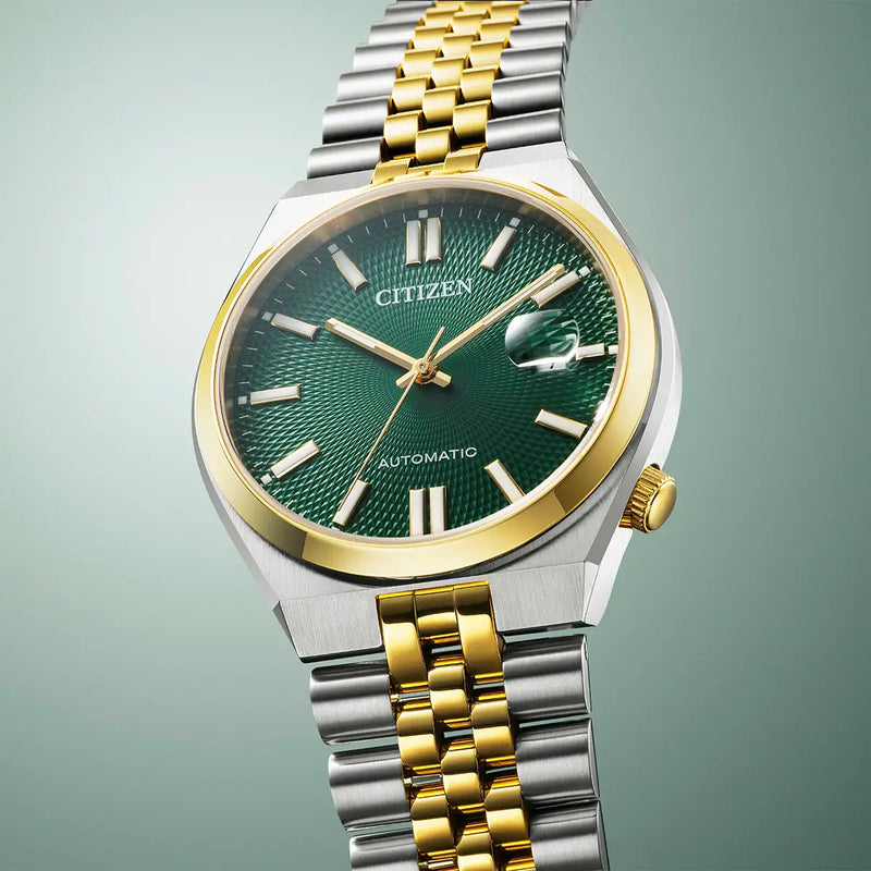 Citizen Tsuyosa 60 Automatic Men’s 40mm Green Dial Bi-Metal Watch NK0024-54X