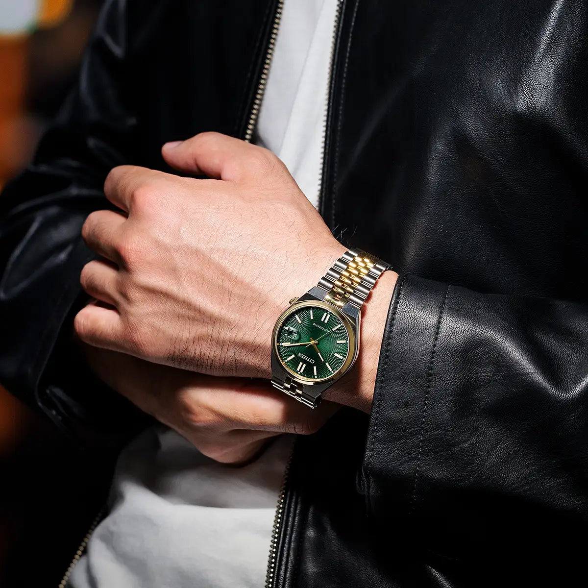 Citizen Tsuyosa 60 Automatic Men’s 40mm Green Dial Bi-Metal Watch NK0024-54X
