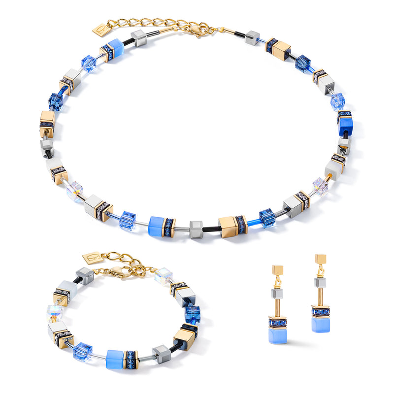 GeoCUBE Blue-Gold Bracelet